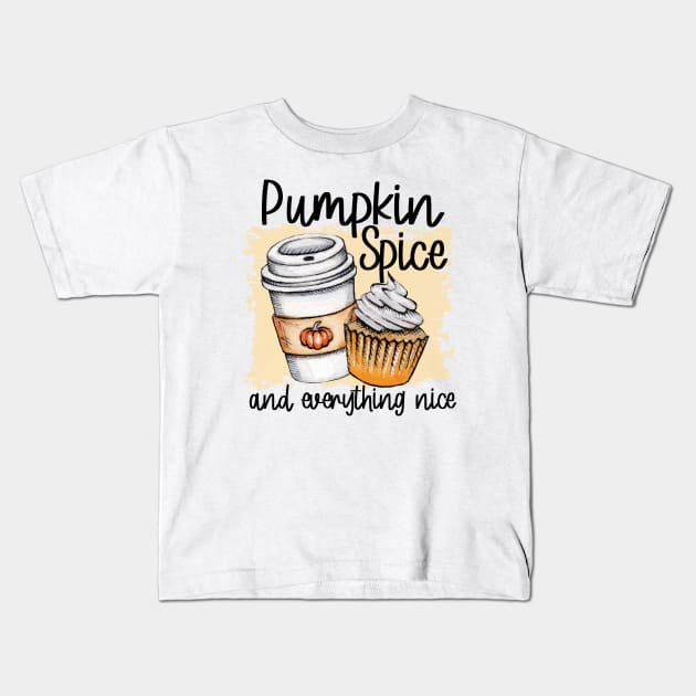 Pumpkin Spice Kids T-Shirt by CuteCoCustom